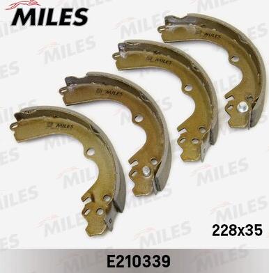 Miles E210339 - Комплект тормозных колодок, барабанные www.autospares.lv