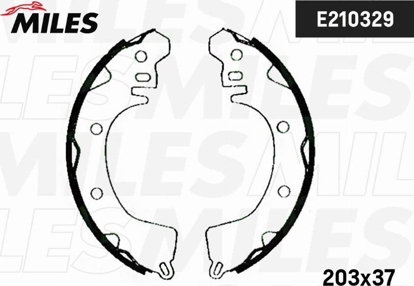 Miles E210329 - Bremžu loku komplekts autospares.lv