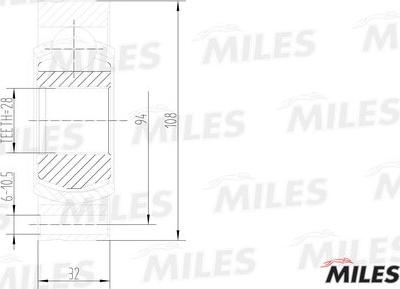 Miles GA10036 - Шарнирный комплект, ШРУС, приводной вал www.autospares.lv