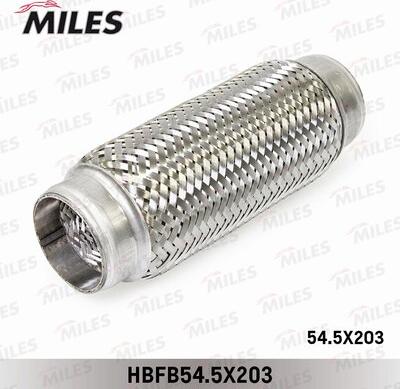 Miles HBFB54.5X203 - Gofrēta caurule, Izplūdes gāzu sistēma www.autospares.lv