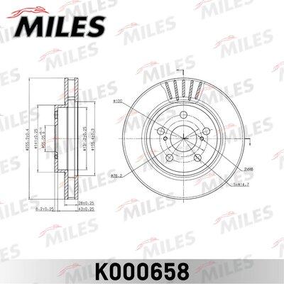 Miles K000658 - Тормозной диск www.autospares.lv