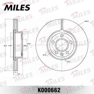 Miles K000662 - Bremžu diski autospares.lv