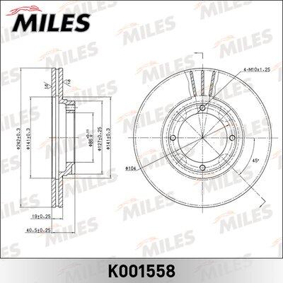 Miles K001558 - Bremžu diski www.autospares.lv