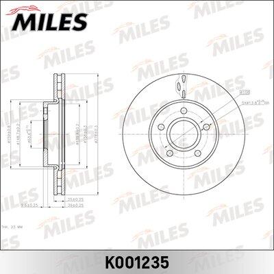 Miles K001235 - Brake Disc www.autospares.lv