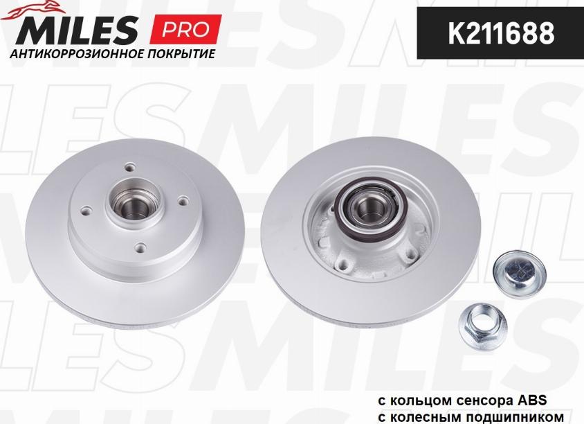 Miles K211688 - Bremžu diski autospares.lv