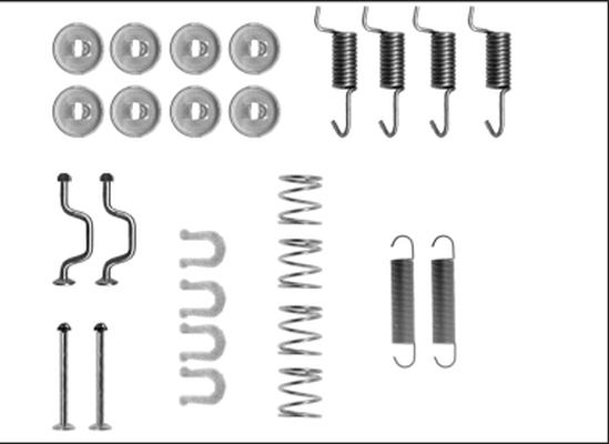 Mintex MBA810 - Piederumu komplekts, Stāvbremzes mehānisma bremžu loks www.autospares.lv