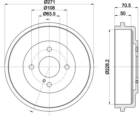 Mintex MBD406 - Тормозной барабан www.autospares.lv