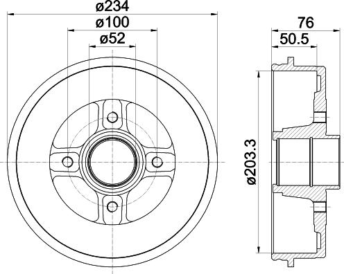 Mintex MBD044 - Bremžu trumulis www.autospares.lv