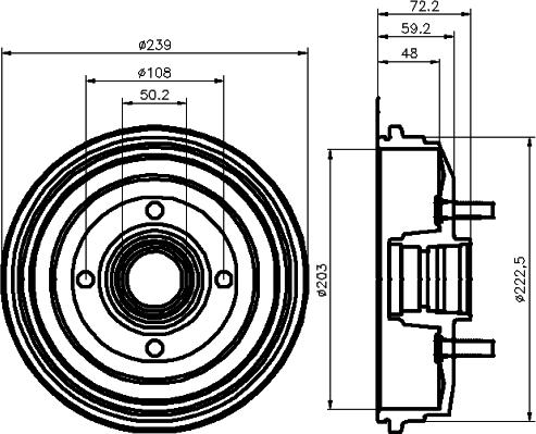 Mintex MBD045 - Bremžu trumulis www.autospares.lv