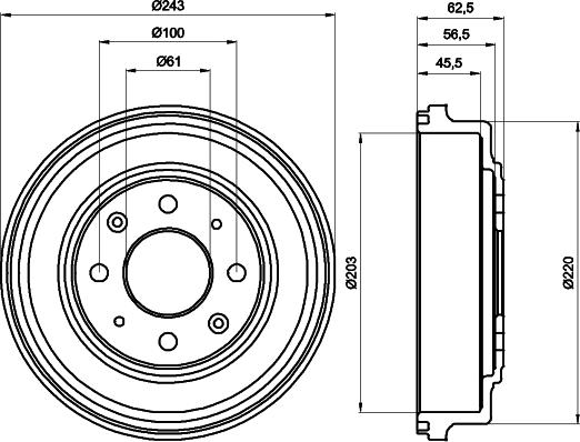 Mintex MBD042 - Bremžu trumulis www.autospares.lv