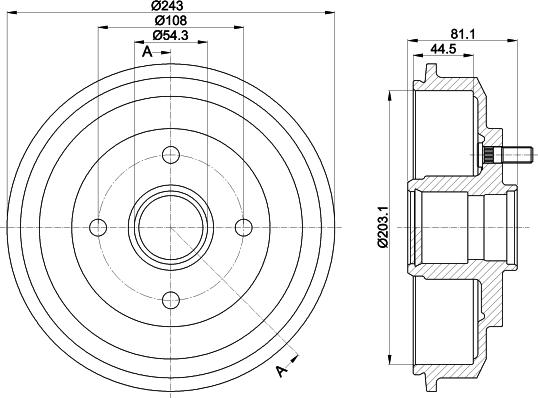 Mintex MBD064 - Bremžu trumulis www.autospares.lv