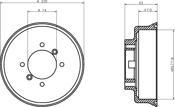 Mintex MBD007 - Bremžu trumulis www.autospares.lv