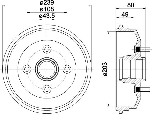 Mintex MBD016 - Bremžu trumulis www.autospares.lv