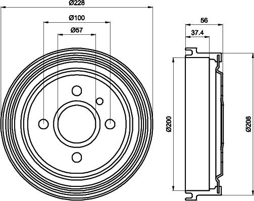 Mintex MBD013 - Bremžu trumulis www.autospares.lv