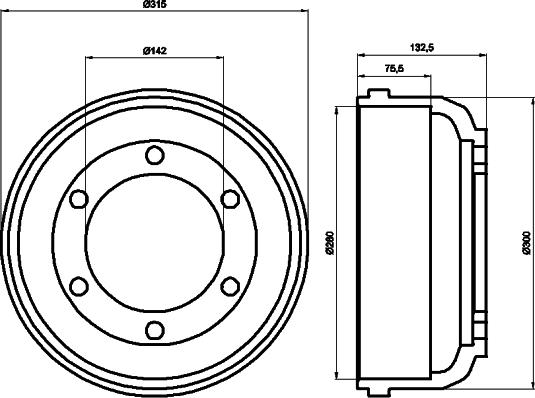 Mintex MBD017 - Bremžu trumulis www.autospares.lv