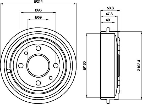 Mintex MBD023 - Bremžu trumulis www.autospares.lv