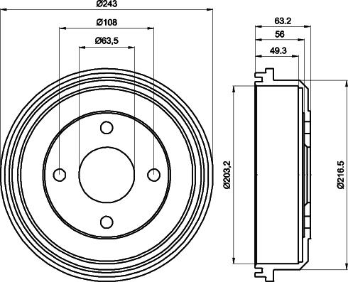 Mintex MBD022 - Bremžu trumulis www.autospares.lv