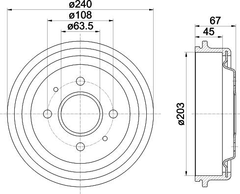 Mintex MBD132 - Bremžu trumulis www.autospares.lv