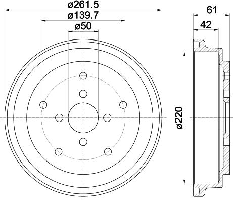 Mintex MBD389 - Bremžu trumulis www.autospares.lv