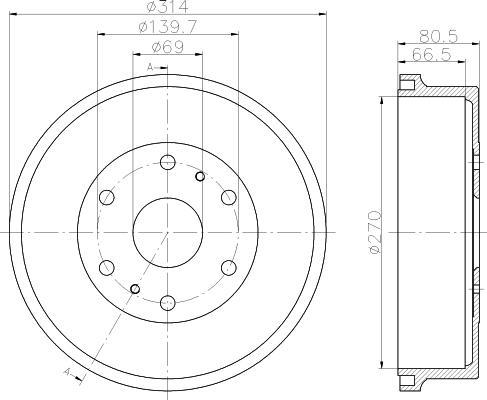 Mintex MBD321 - Bremžu trumulis www.autospares.lv