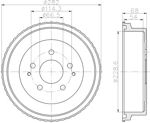 Mintex MBD323 - Bremžu trumulis www.autospares.lv