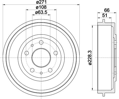 Mintex MBD262 - Тормозной барабан www.autospares.lv