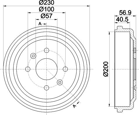 Mintex MBD288 - Тормозной барабан www.autospares.lv