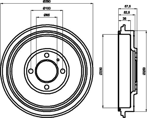 Mintex MBD287 - Bremžu trumulis www.autospares.lv