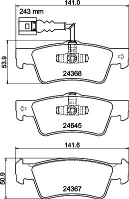 Mintex MDB4316 - Bremžu uzliku kompl., Disku bremzes www.autospares.lv