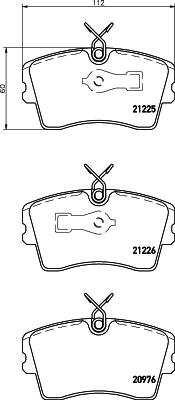 Mintex MDB1412 - Тормозные колодки, дисковые, комплект www.autospares.lv