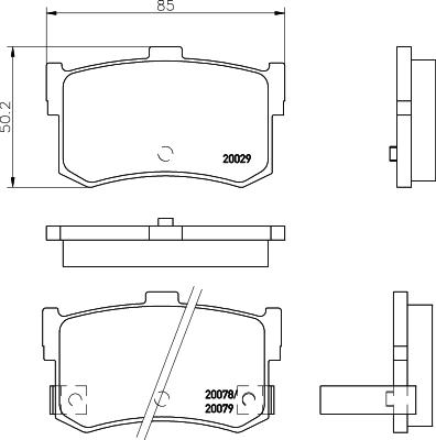 Mintex MDB1424 - Bremžu uzliku kompl., Disku bremzes www.autospares.lv