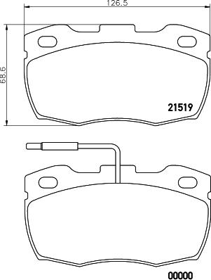 Mintex MDB1555 - Bremžu uzliku kompl., Disku bremzes www.autospares.lv