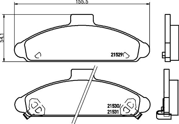 Mintex MDB1562 - Bremžu uzliku kompl., Disku bremzes www.autospares.lv