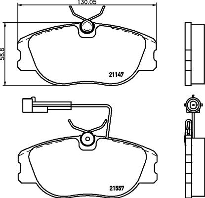 Textar 23168 193 2 5 - Bremžu uzliku kompl., Disku bremzes autospares.lv