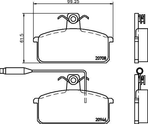 Mintex MDB1528 - Brake Pad Set, disc brake www.autospares.lv