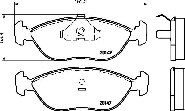 Mintex MDB1640 - Bremžu uzliku kompl., Disku bremzes www.autospares.lv