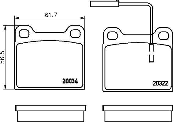 Mintex MDB1617 - Bremžu uzliku kompl., Disku bremzes www.autospares.lv