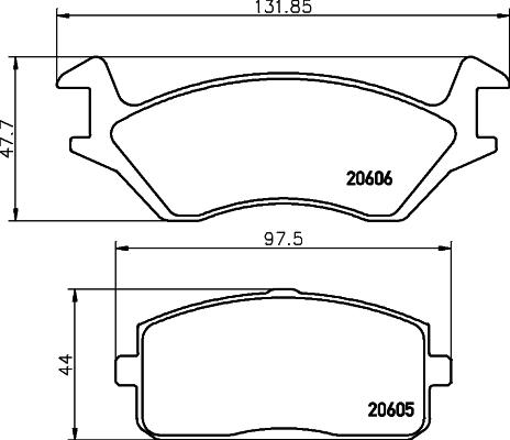 Mintex MDB1145 - Brake Pad Set, disc brake www.autospares.lv