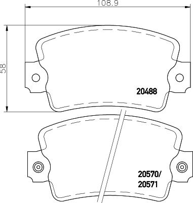 Mintex MDB1143 - Тормозные колодки, дисковые, комплект www.autospares.lv