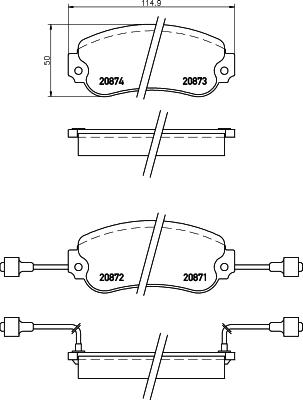 Textar 20573 150 1 4 - Тормозные колодки, дисковые, комплект www.autospares.lv