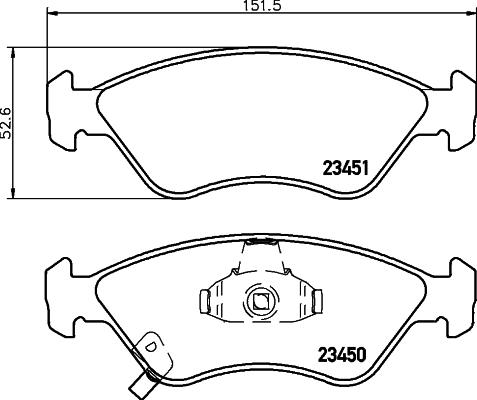 Mintex MDB1898 - Тормозные колодки, дисковые, комплект www.autospares.lv