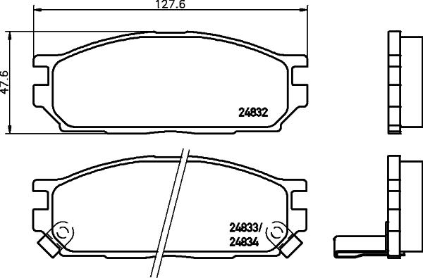 Mintex MDB1848 - Bremžu uzliku kompl., Disku bremzes www.autospares.lv