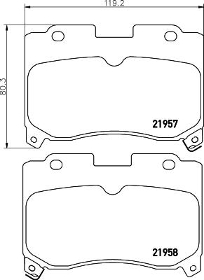 Mintex MDB1838 - Brake Pad Set, disc brake www.autospares.lv