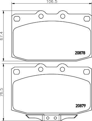 Mintex MDB1351 - Bremžu uzliku kompl., Disku bremzes www.autospares.lv