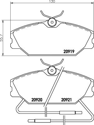 Mintex MDB1316 - Brake Pad Set, disc brake www.autospares.lv