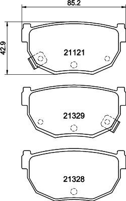 Mintex MDB1295 - Тормозные колодки, дисковые, комплект www.autospares.lv