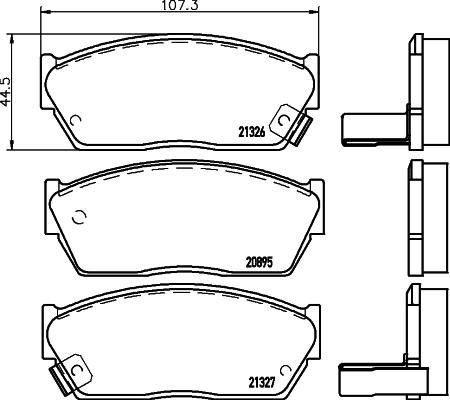 Mintex MDB1244 - Bremžu uzliku kompl., Disku bremzes www.autospares.lv