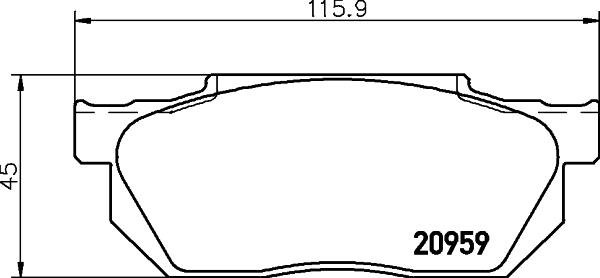 Mintex MDB1241 - Brake Pad Set, disc brake www.autospares.lv