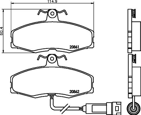 Mintex MDB1211 - Brake Pad Set, disc brake www.autospares.lv