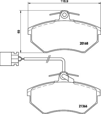 Mintex MDB1700 - Тормозные колодки, дисковые, комплект www.autospares.lv